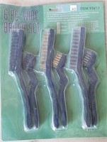 New in Package Six Piece Wire Brush Set