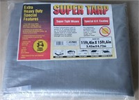 Brand New Heavy Silver Tarp, 11' 4" x 15' 6"