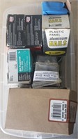 Plastic Box with Assortment of Fasteners