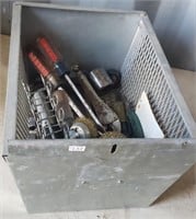 Vintage Locker Basket with Some Tools and Wire