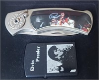 Elvis Presley Commemorative Knife and Lighter