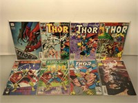 Lot of 8 Thor Comics 3 are from the Bronze age