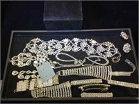 Lot of Las Vegas Showgirl rhinestone jewelry,