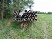 6" irrigation pipe and trailer, 35+ joints,
