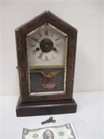 Vintage Ingraham & Co. Mantle Clock w/ Key