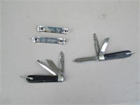 Vintage MKLew & Sons Multi Knives & Blatz Can