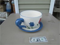 Giant Coffee Cup Mug Planter