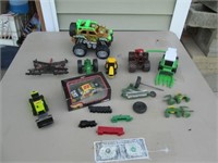 Toy Vehicle Lot - Farm, Racing, Parts