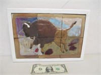 Buffalo Tile Art - Artist Signed