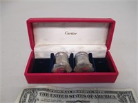 Vintage Cartier Sterling Salt & Pepper Shakers in