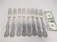 8 Reed & Barton Sterling Silver Dinner Forks -