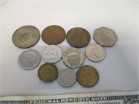 Lot of Vintage Foreign Coins - Possibly Some