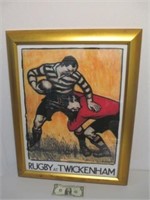 Rugby at Twickenham Framed Print - 22x28