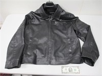 Guess Men's Leather Jacket Coat Size XL