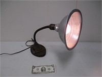 Vintage Cast Metal Lamp w/ Modified Light -