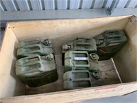 6 Steel 20 Litre Jerry Cans