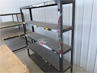 Steel Framed 5 Tiered Approx 2m Wide Stock Shelves
