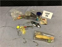 Fishing Hooks, lures, and sinkers Lot