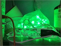 Lot of Green LED Lights with Transformer.