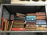 Shelf Lot w/Leatherbound & Other Books.