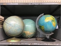 Lot of 3 Vintage Globes.