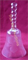 Transparent Glass Bell with Frosted Glass Flower D