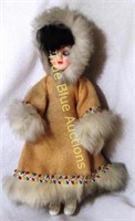 Small Doll In Leather and Fur Over Coat