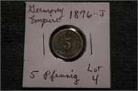 1876J Germany Empire 5 Pfenning
