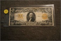 1922 $20.00 Large Gold Note