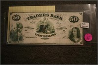 1857 Traders bank Richmond Virginia $50 Note GEM65