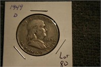 1849D Franklin Half Dollar