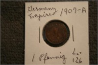 1907A Germany Empire 1 Pfenning