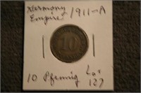 1911A Germany Empre 10 Pfenning