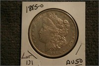 1885O Morgan Dollar AU50