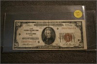 1929 $20.00 Federal Reserve Bank of Clevland OH