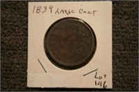 1839 Large One Cent