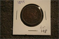 1844 Large One Cent