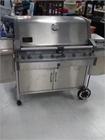 Weber stainless steel grill with rotisserie