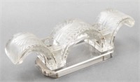 Lalique Frosted Art Glass Candleholder Centerpiece