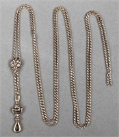 Edwardian 14K Yellow Gold Fob Chain Necklace