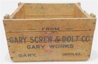 * Gary Screw & Bolt Co. Gary Works Wooden Crate