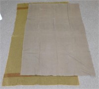 2 U.S. Military Blankets - 54" x 76" & 53" x 84"