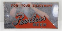 * Rare Metal Peerless Beer Sign - La Crosse, Wis.