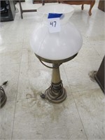 Brass colored Lamp with white Globe