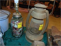 Barn Lantern and Jar Lamp