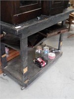 Large wooden work bench