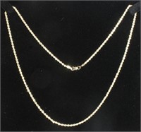 Heavy 14k Yellow Gold Rope Necklace