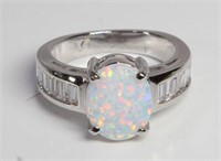 4ct. Oval Opal Estate Ring