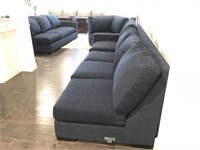 3PC BLUE SECTIONAL COUCH