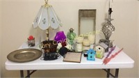(2) Lamps, Candles, Oil Lamp, Decor